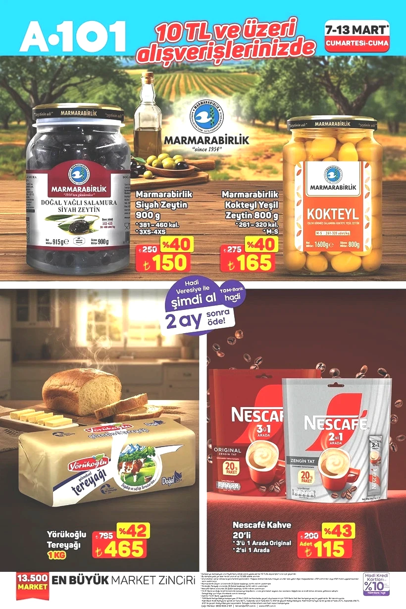 A101 7-13 MART HAFTANIN YILDIZLARI 2026 Ayçiçek Yağı, Zeytin, Tereyağı, Çay Kampanyası Başladı - Resim : 2