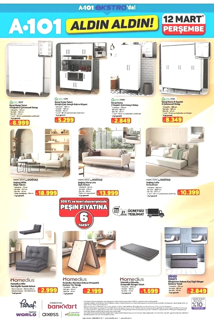 A101 12 Mart Online "Aldın Aldın" Kataloğu! Mobilyadan teknolojiye internete özel dev kampanya! - Sayfa 3