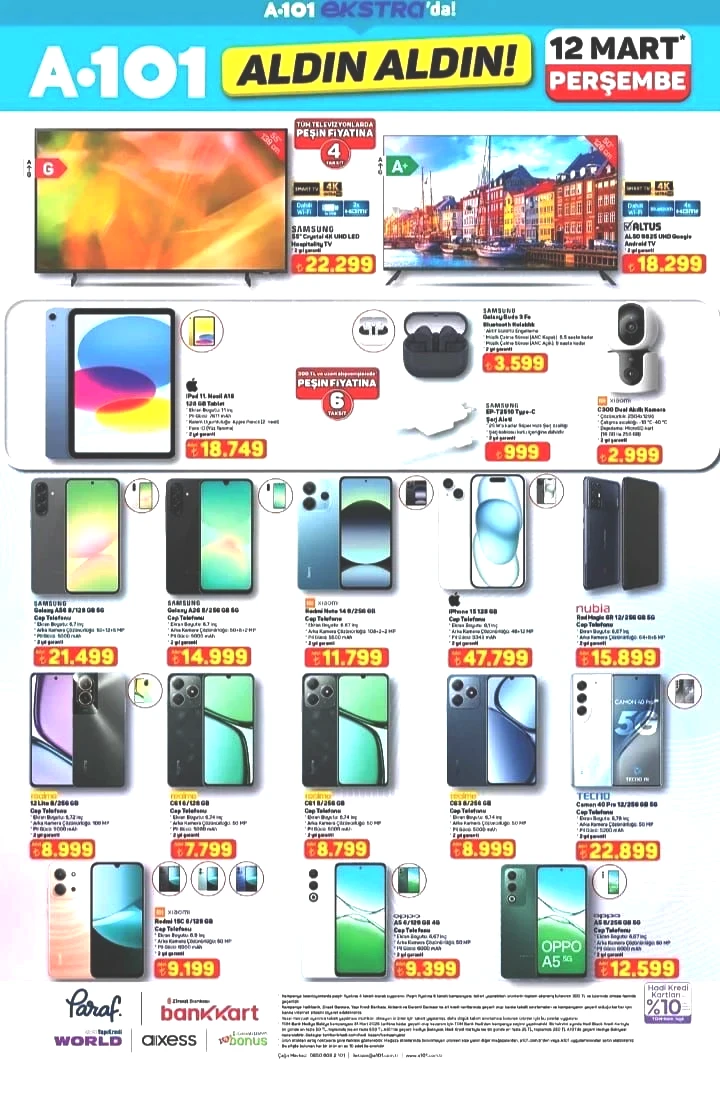 A101 12 Mart Online "Aldın Aldın" Kataloğu! Mobilyadan teknolojiye internete özel dev kampanya! - Sayfa 1