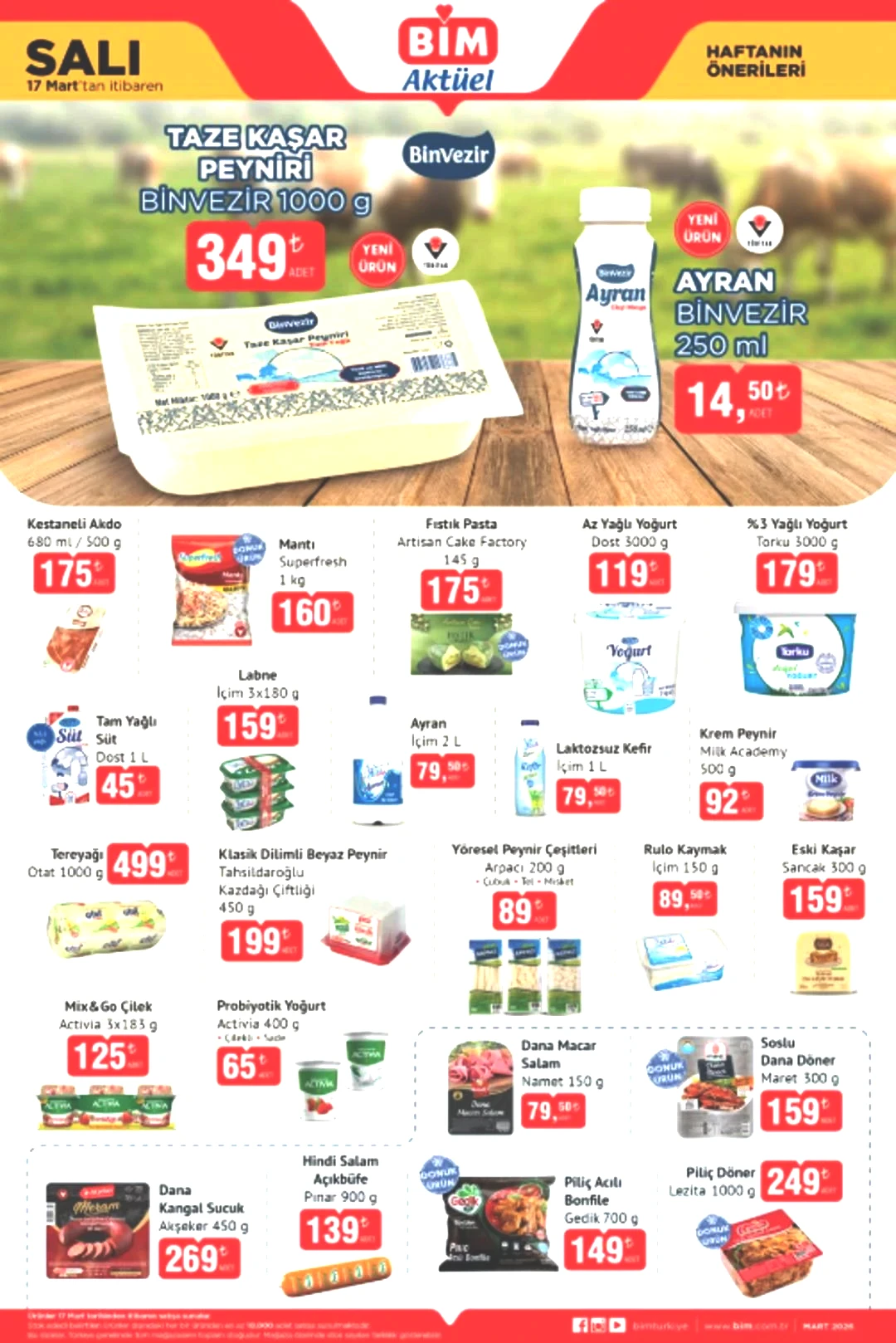 17 Mart 2026 BİM Aktüel haftanın önerileri kataloğu yayınlandı!  1