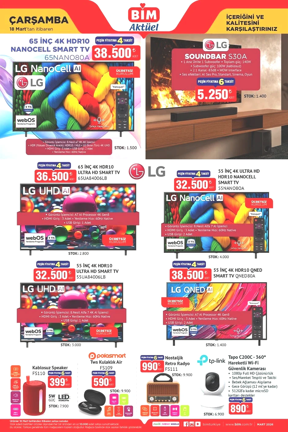 BİM AKTÜEL 18 - 20 MART 2026 KATALOĞU - YENİ İNDİRİMLİ ÜRÜNLER BROŞÜRÜ || Bimde gelecek hafta neler var Bim afişi Fıstık Ezmesi, Stanley Termos, Katlanabilir Bisiklet, Lego Friends Getiriyor