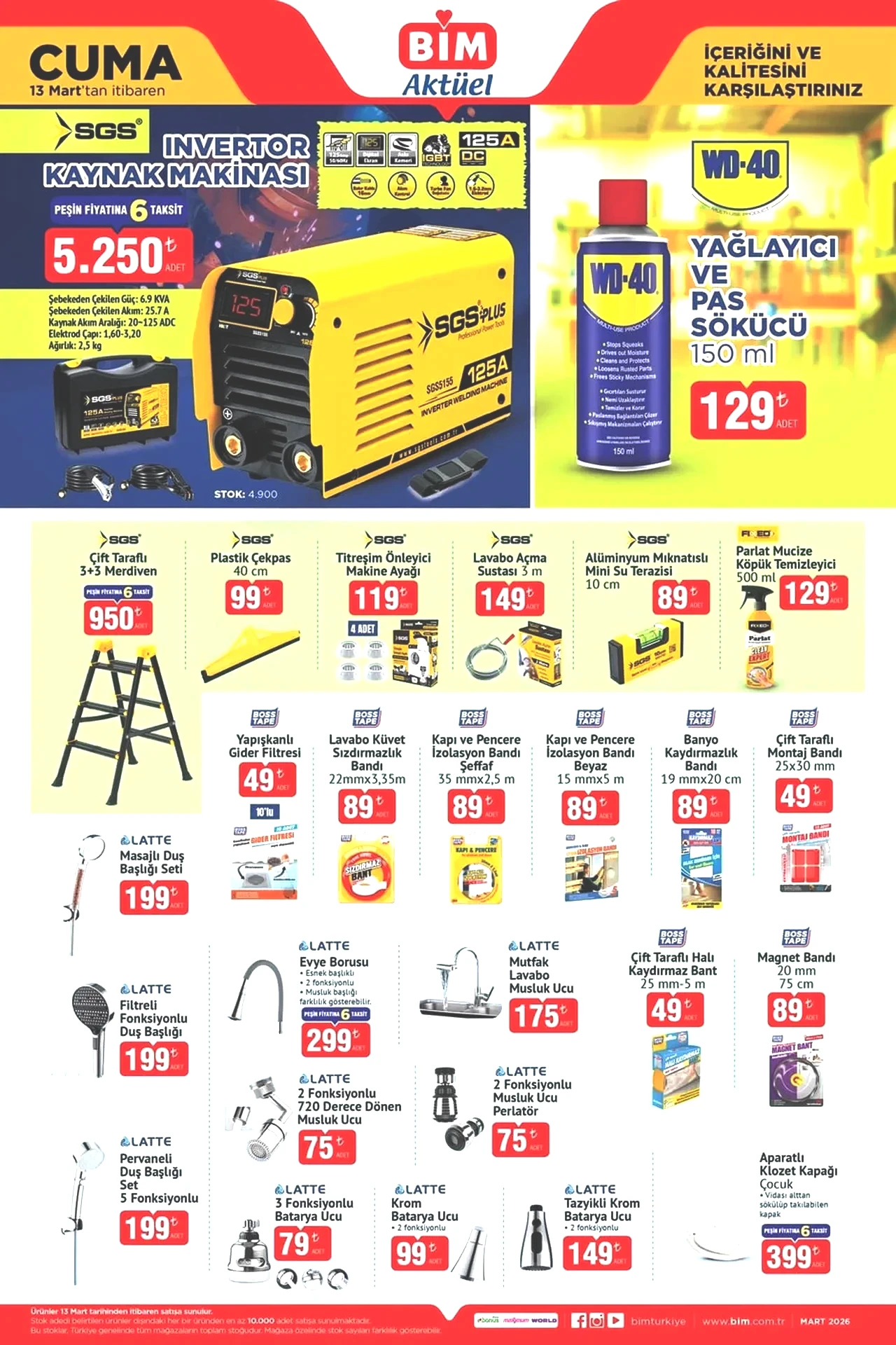 Yeni BİM 13-20 Mart aktüel ürünler kataloğu 2026! Termos çeşitleri, kamp sandalyesi, süpürge, mikrodalga ve duş fırçası geliyor.