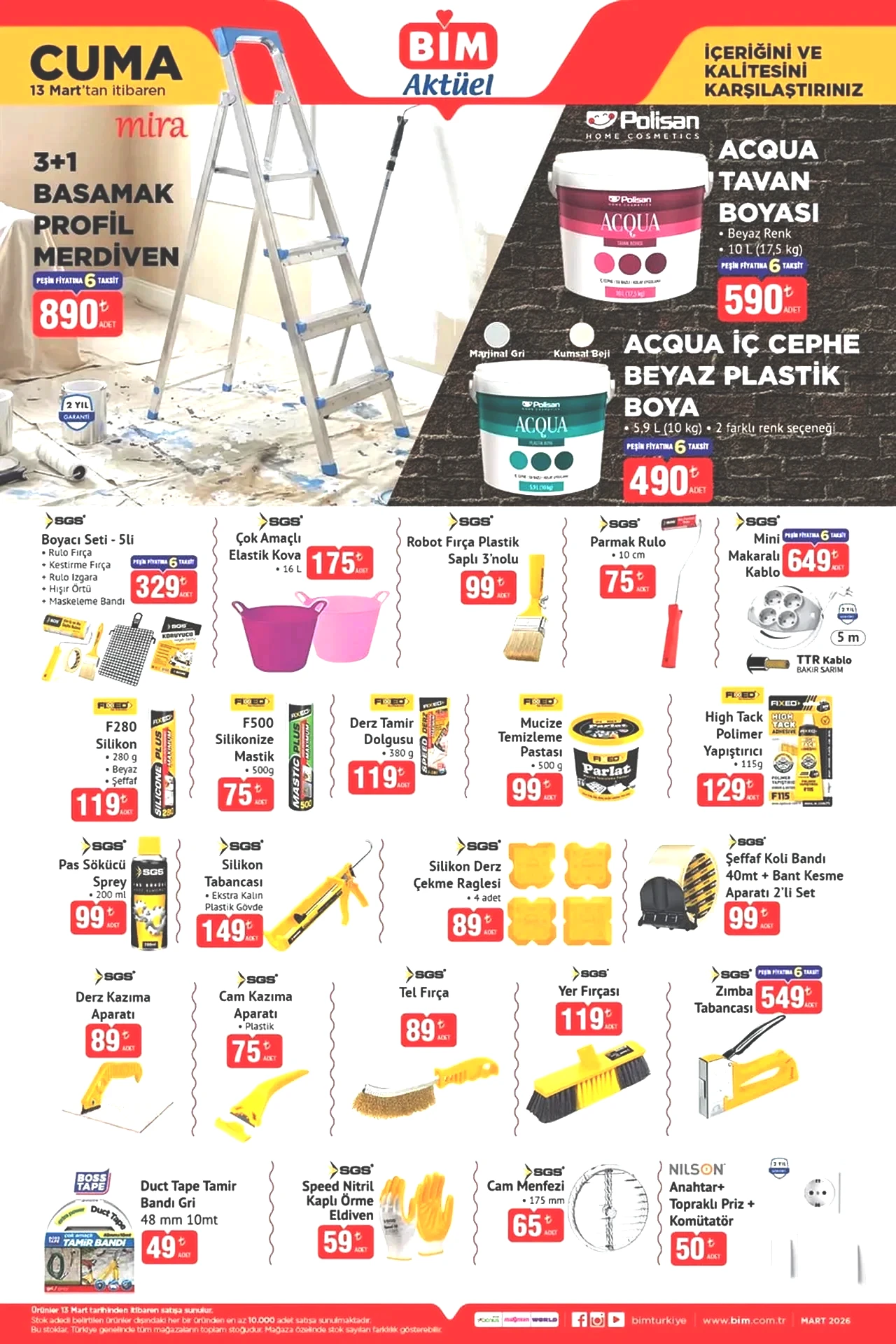 Yeni BİM 13-20 Mart aktüel ürünler kataloğu 2026! Termos çeşitleri, kamp sandalyesi, süpürge, mikrodalga ve duş fırçası geliyor.
