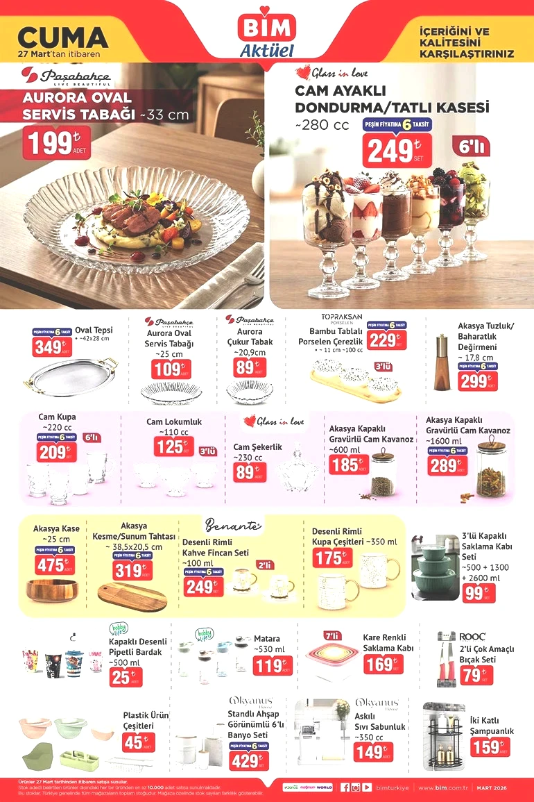BİM Cuma İndirim Kataloğunu Yayımladı! İşte BİM 27 Mart 2026 BİM Aktüel Kataloğu... resim: 0