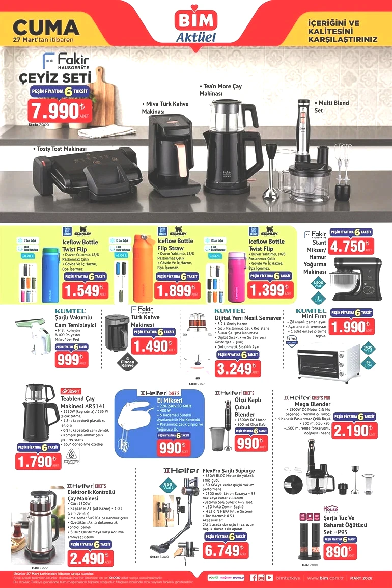 BİM Cuma İndirim Kataloğunu Yayımladı! İşte BİM 27 Mart 2026 BİM Aktüel Kataloğu... resim: 2