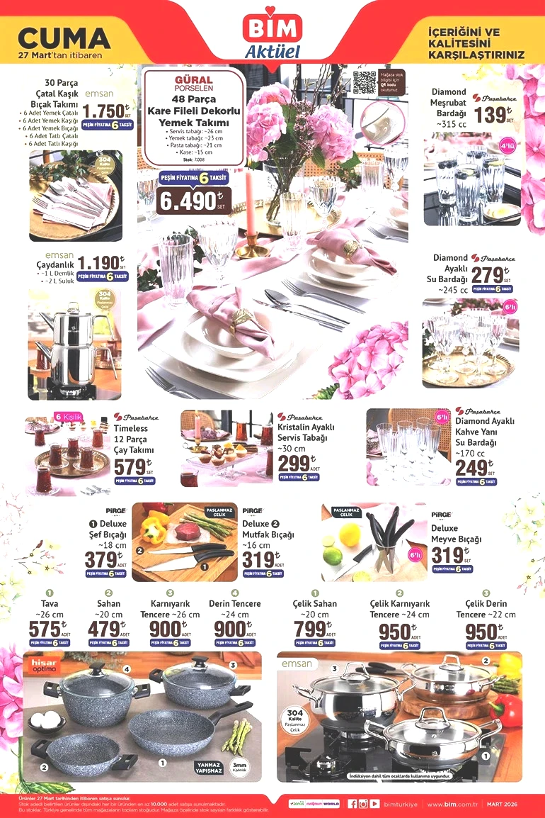 BİM Cuma İndirim Kataloğunu Yayımladı! İşte BİM 27 Mart 2026 BİM Aktüel Kataloğu... resim: 1
