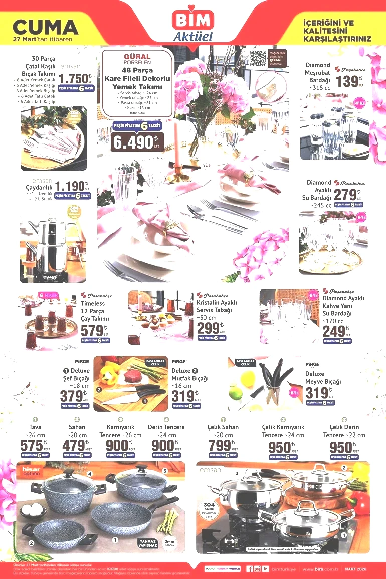 BİM Cuma İndirim Kataloğunu Yayımladı! İşte BİM 27 Mart 2026 BİM Aktüel Kataloğu... resim: 1