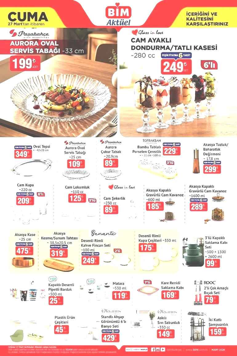 BİM Cuma İndirim Kataloğunu Yayımladı! İşte BİM 27 Mart 2026 BİM Aktüel Kataloğu... resim: 0